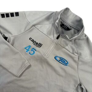 Capelli  1/4 Zip‎ Youth M 10/12 Gray Tribeca Rush Soccer Pullover Shirt Active